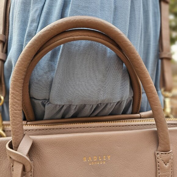 RADLEY London Arlington Court Medium Leather Handbag Crossbody Satchel Pre-owned - Picture 3 of 12